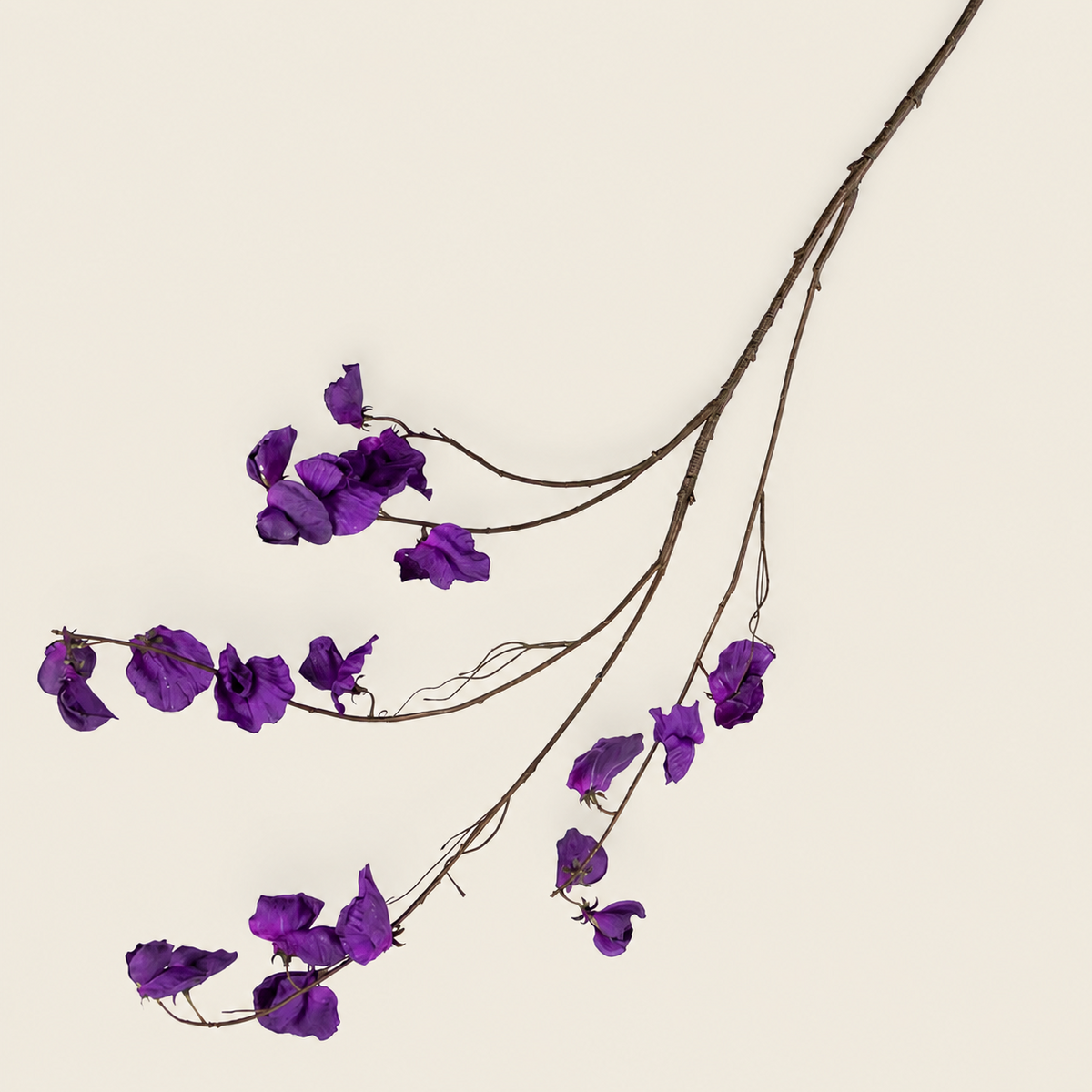 Artificial Purple Sweet Pea Spray, 117cm