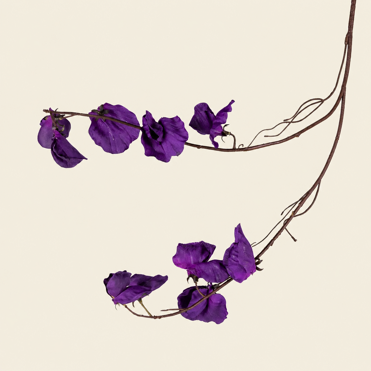 Artificial Purple Sweet Pea Spray, 117cm