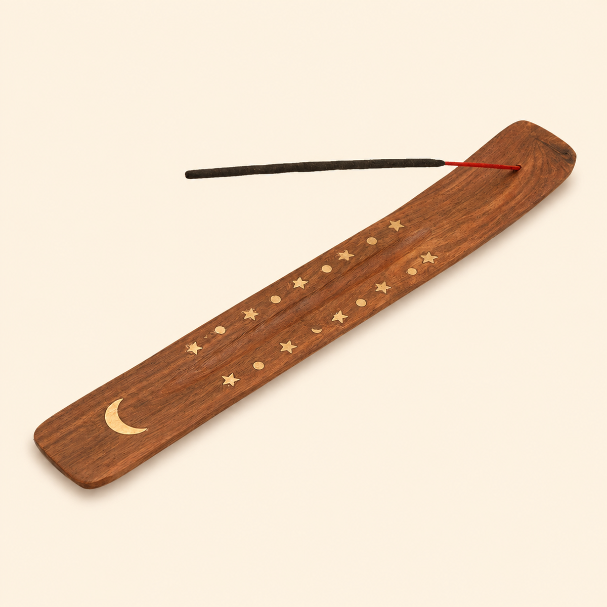 Wooden Moon & Stars Incense Stick Holder