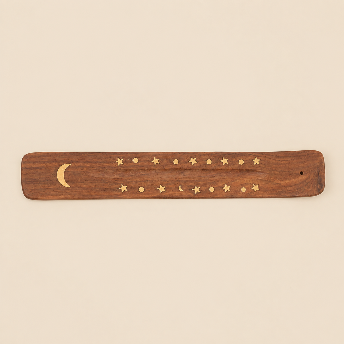 Wooden Moon & Stars Incense Stick Holder