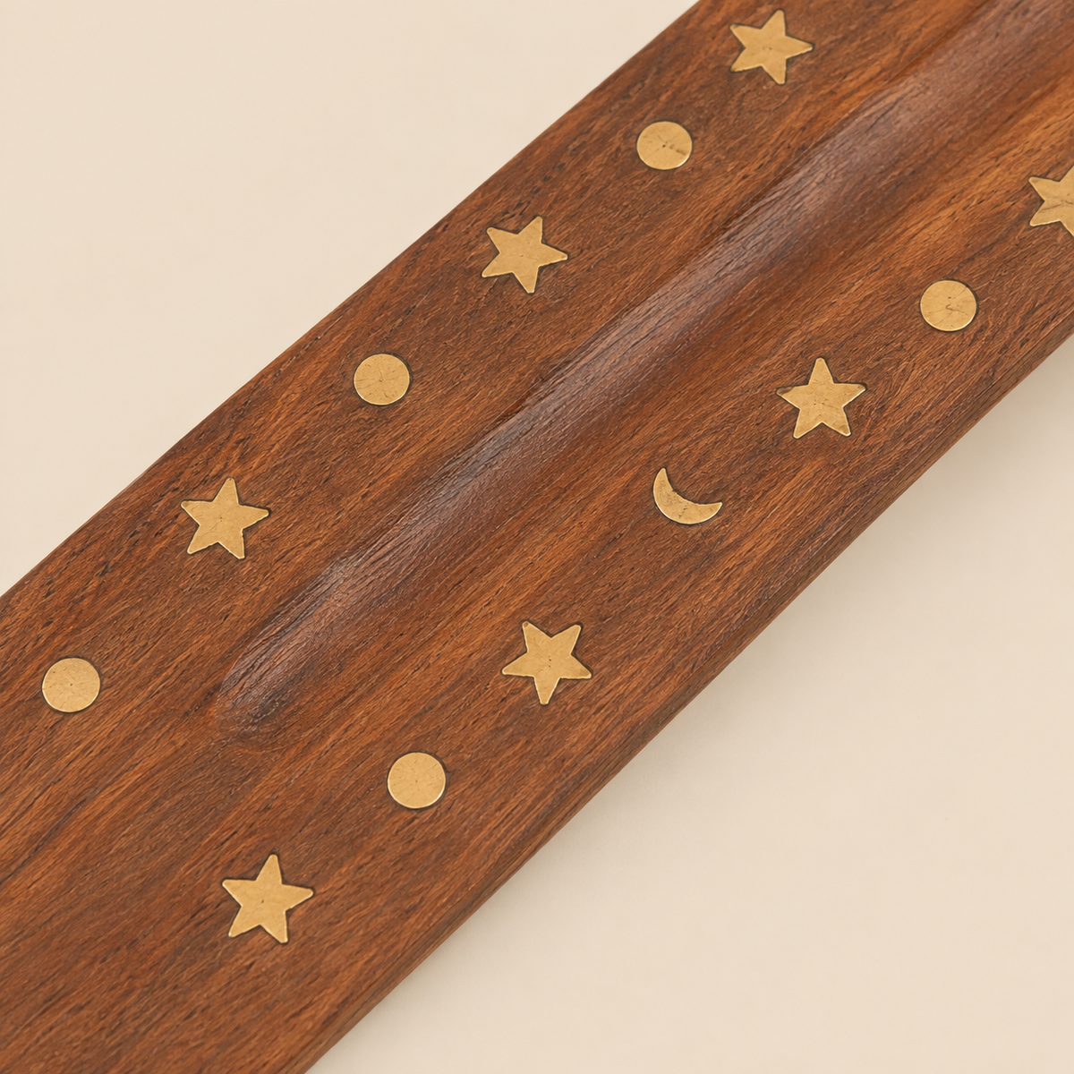 Wooden Moon & Stars Incense Stick Holder