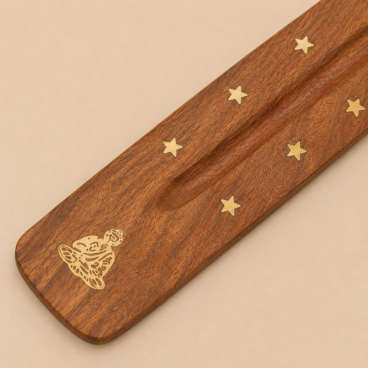 Wooden Buddha Incense Stick Holder