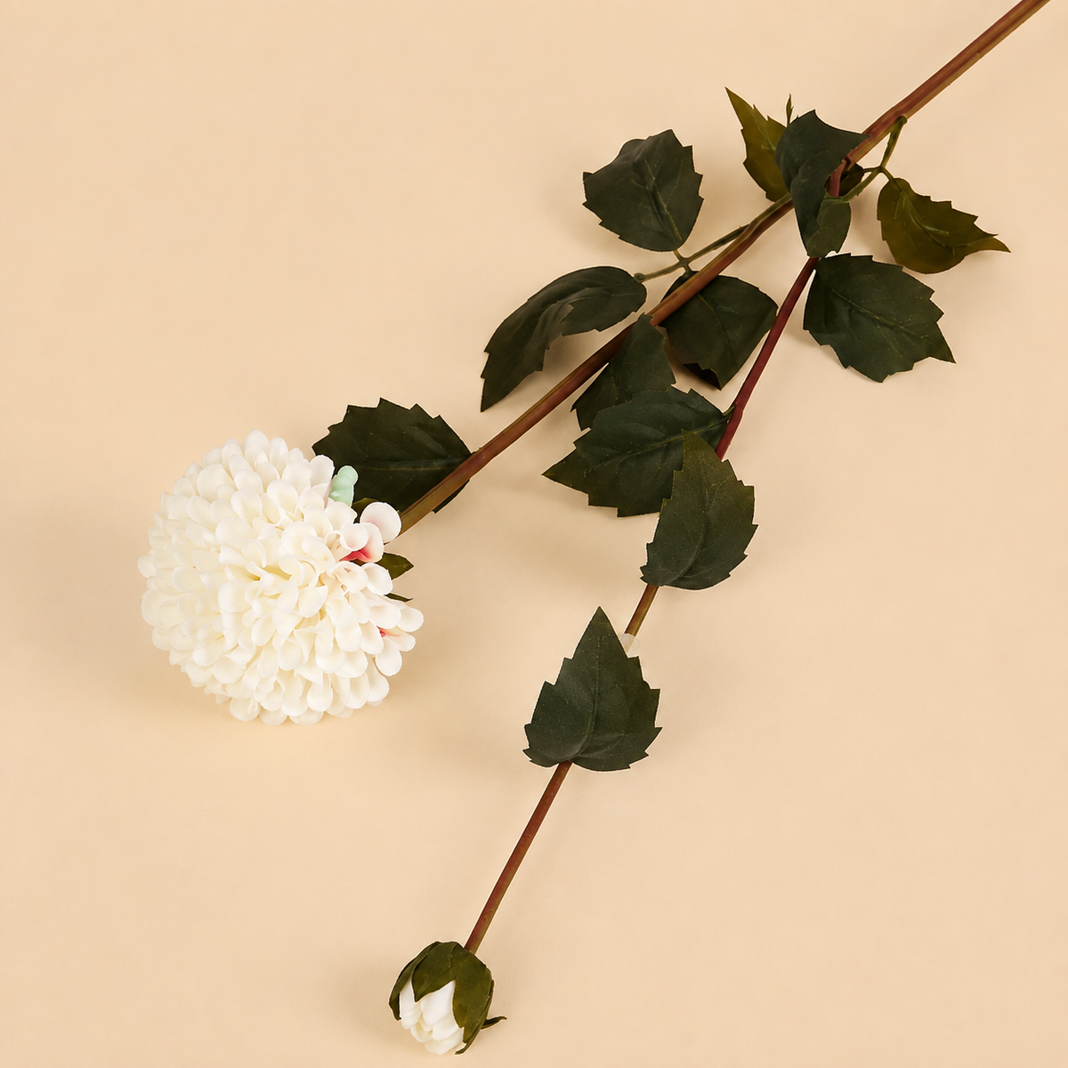 Artificial White Dahlia Spray, 87cm